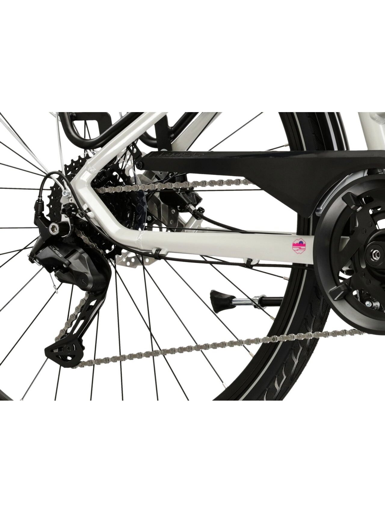 KROSS Trans 5.0 D gry-pin g moteriškas miesto dviratis (28") N 9