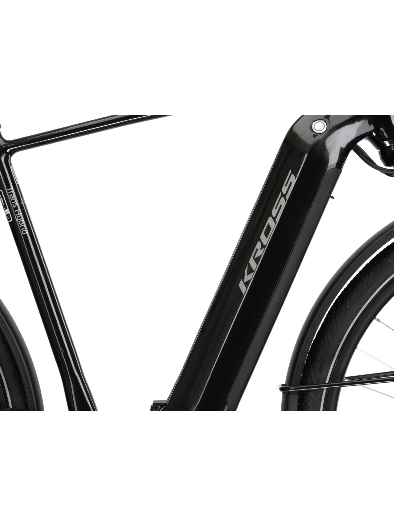 KROSS Trans Hybrid Prestige / 630 Wh / Black-Silver Gloss / elektrinis miesto dviratis (28") 5