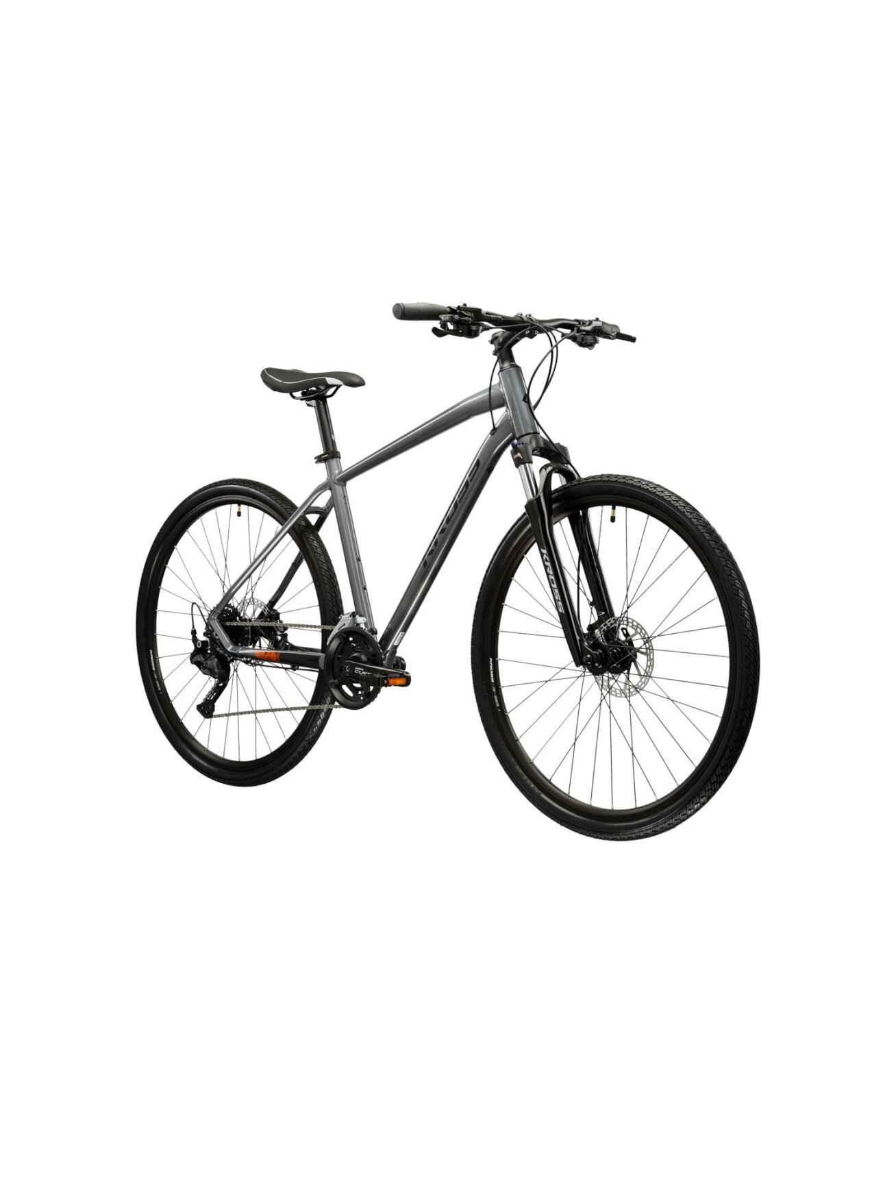 KROSS Evado 5.0 gry-bla g hibridinis dviratis (28'') MY25 1