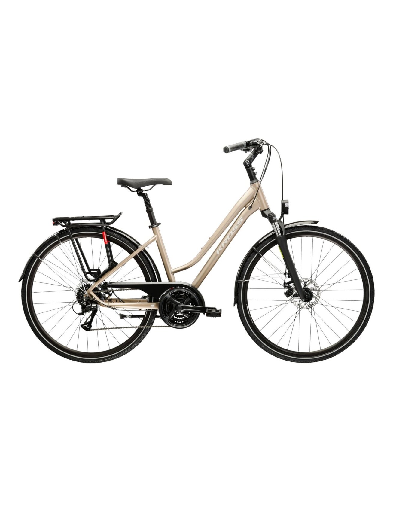 KROSS Trans 3.0 D bro-sil m moteriškas miesto dviratis (28") MY25