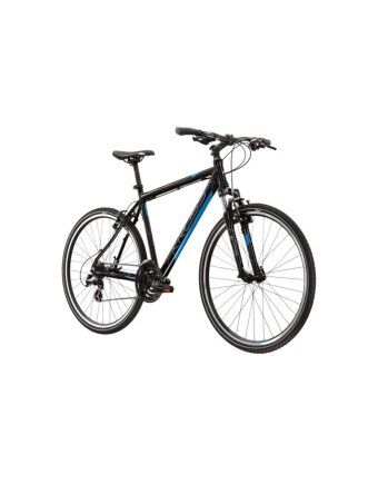 KROSS Evado 2.0 / Black-Blue Gloss / hibridinis dviratis (28")