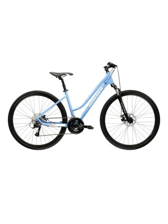 KROSS Evado 3.0 D blu-whi g moteriškas hibridinis dviratis (28")