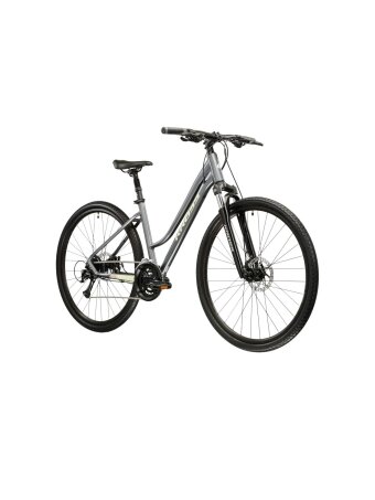 KROSS Evado 3.0 D MY26 / Grey-Green Gloss / moteriškas hibridinis dviratis (28")