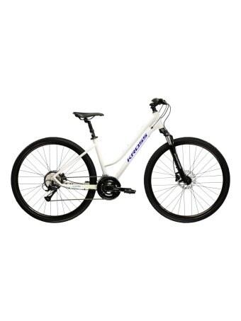 KROSS Evado 4.0 D MY26 / Grey-Navy Blue Glossy / moteriškas hibridinis dviratis (28")