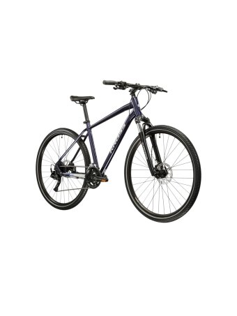 KROSS Evado 5.0 MY26 / Navy Blue-Silver Glossy / hibridinis dviratis (28'')