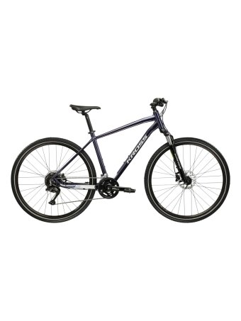 KROSS Evado 5.0 MY26 / Navy Blue-Silver Glossy / hibridinis dviratis (28'')
