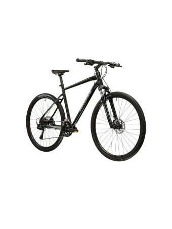 KROSS Evado 7.0 / Black-Silver Gloss / hibridinis dviratis (28")