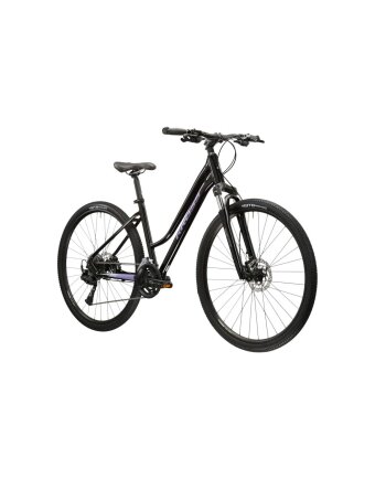 KROSS Evado 7.0 D bla-pur g moteriškas hibridinis dviratis (28") MY25