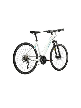KROSS Evado 7.0 whi_tur g Moteriškas Hibridinis Dviratis (28")
