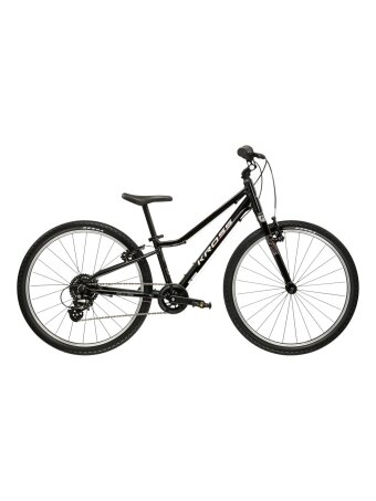 KROSS Liftie 24 / Juoda-sidabrinė blizgi / lengvas vaikiškas dviratis (24")