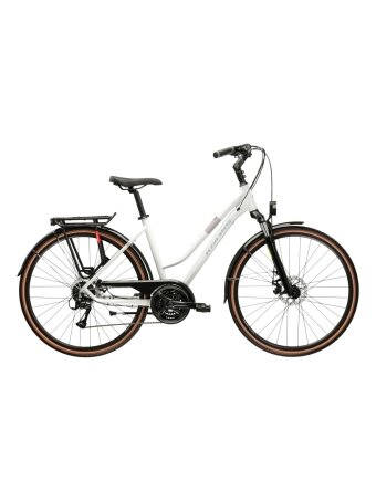 KROSS Trans 3.0 ULT.RA D / White Holo Gloss / moteriškas miesto dviratis (28")