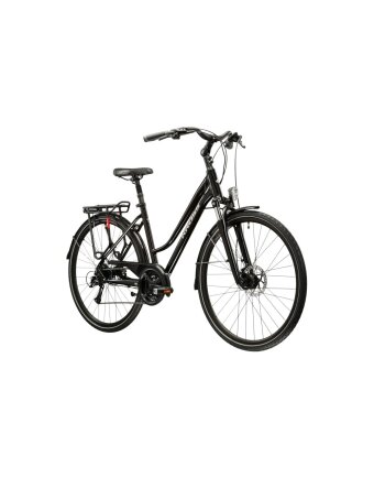 KROSS Trans 4.0 D / Black-Silver Gloss / moteriškas miesto dviratis (28") MY25