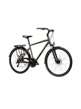 KROSS Trans 4.0 D / Brown-Silver Gloss / miesto dviratis (28") MY25