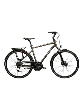 KROSS Trans 4.0 D / Brown-Silver Gloss / miesto dviratis (28") MY25