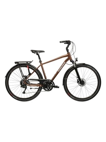 KROSS Trans 5.0 / Brown-Silver Gloss / miesto dviratis (28'') MY25