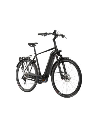 KROSS Trans Hybrid Prestige / 630 Wh / Black-Silver Gloss / elektrinis miesto dviratis (28")