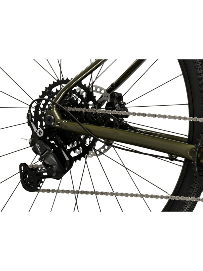 KROSS Esker 1.0 FL MY26 / Green-Graphite Glossy / Gravel dviratis (28") 9