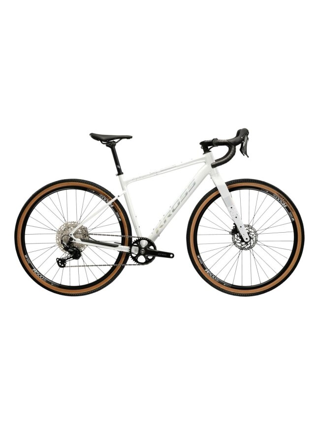 KROSS Esker 5.0 ULT.RA / White-Holo Gloss / gravel dviratis (28'') MY25