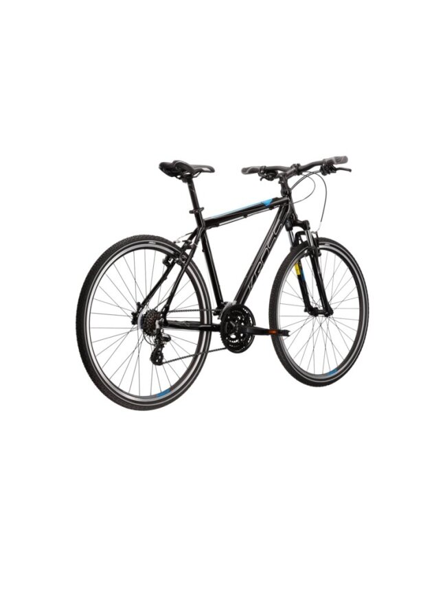 KROSS Evado 2.0 / Black-Blue Gloss / hibridinis dviratis (28") 2