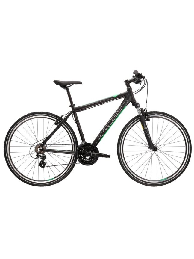 KROSS Evado 2.0 / Black-Green Matte / hibridinis dviratis (28") KROSS Evado 2.0 / Black-Green Matte / hibridinis dviratis (28")