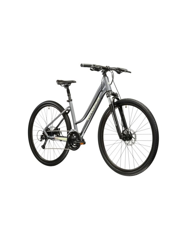 KROSS Evado 3.0 D MY26 / Grey-Green Gloss / moteriškas hibridinis dviratis (28") 1