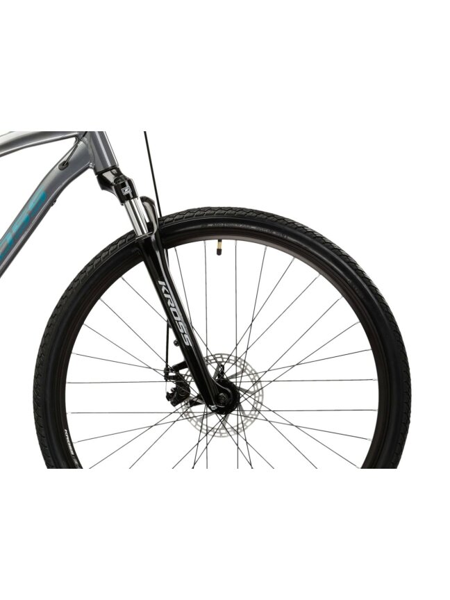KROSS Evado 3.0 / Grey - Sea Gloss / hibridinis dviratis (28") 4 KROSS Evado 3.0 / Grey - Sea Gloss / hibridinis dviratis (28") 4
