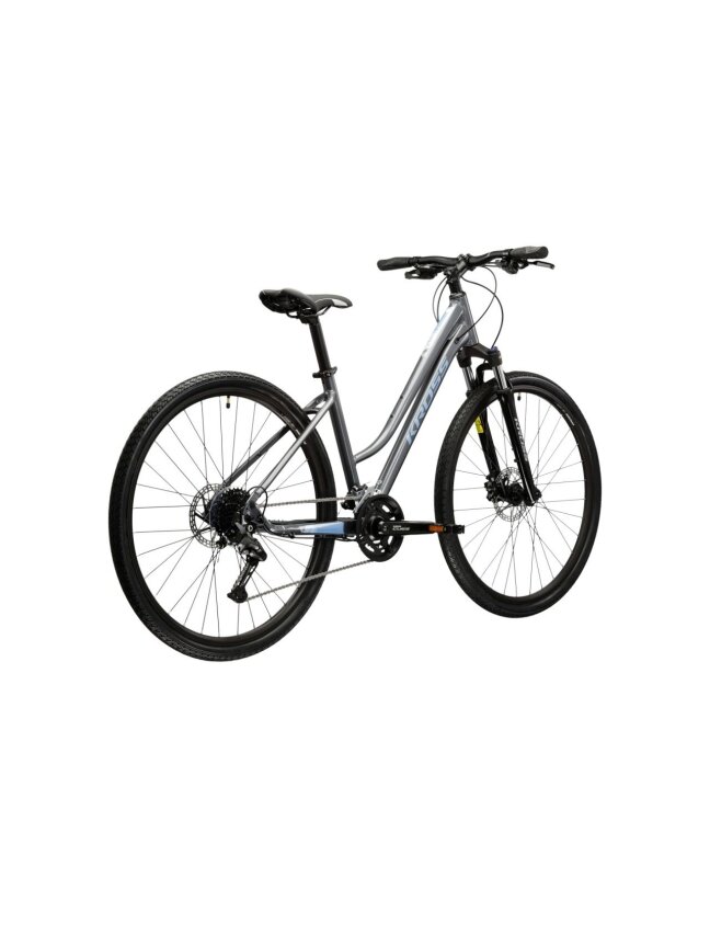 KROSS Evado 5.0 D gry-blu g moteriškas hibridinis dviratis (28") MY25 2