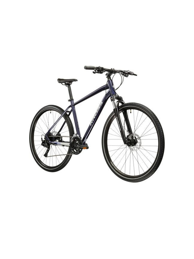 KROSS Evado 5.0 MY26 / Navy Blue-Silver Glossy / hibridinis dviratis (28'') 1 KROSS Evado 5.0 MY26 / Navy Blue-Silver Glossy / hibridinis dviratis (28'') 1