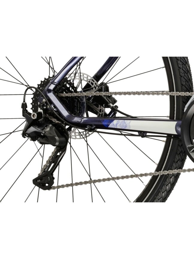 KROSS Evado 5.0 MY26 / Navy Blue-Silver Glossy / hibridinis dviratis (28'') 7