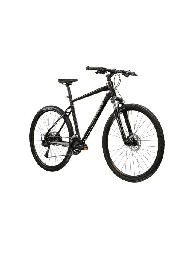 KROSS Evado 7.0 / Black-Silver Gloss / hibridinis dviratis (28") 1 KROSS Evado 7.0 / Black-Silver Gloss / hibridinis dviratis (28") 1