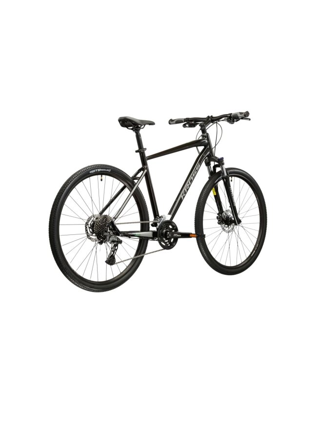 KROSS Evado 7.0 / Black-Silver Gloss / hibridinis dviratis (28") 2
