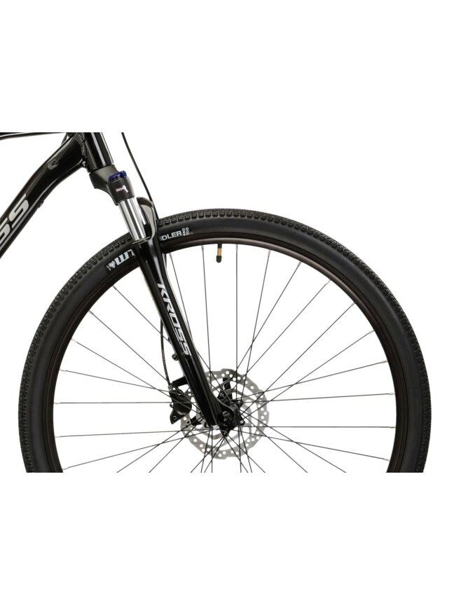 KROSS Evado 7.0 / Black-Silver Gloss / hibridinis dviratis (28") 3 KROSS Evado 7.0 / Black-Silver Gloss / hibridinis dviratis (28") 3
