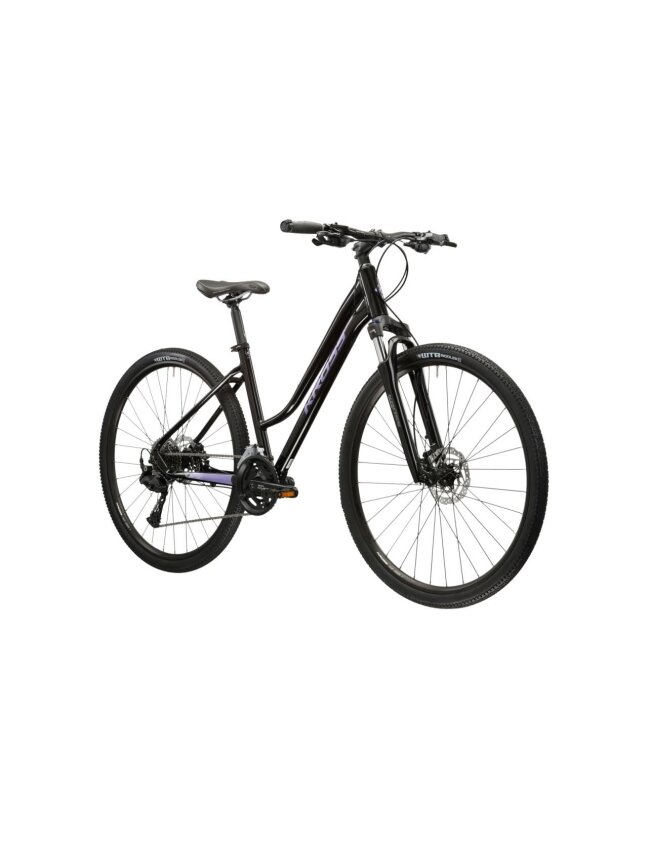 KROSS Evado 7.0 D bla-pur g moteriškas hibridinis dviratis (28") MY25 1 KROSS Evado 7.0 D bla-pur g moteriškas hibridinis dviratis (28") MY25 1