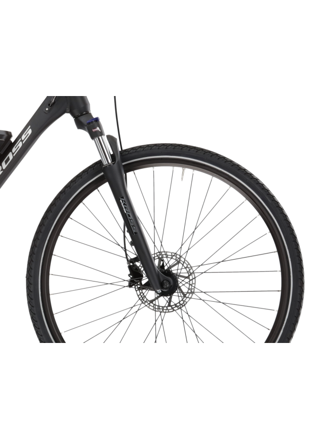 KROSS Evado Hybrid 1.0 SH / Black-Grey Matte / elektrinis hibridinis dviratis (28") 4 KROSS Evado Hybrid 1.0 SH / Black-Grey Matte / elektrinis hibridinis dviratis (28") 4