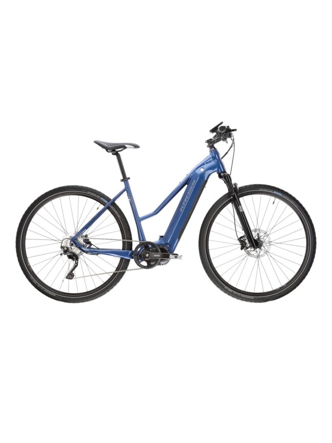 KROSS Evado Hybrid 6.0 / 630 Wh / Blue-Grey Gloss / hibridinis dviratis (28")