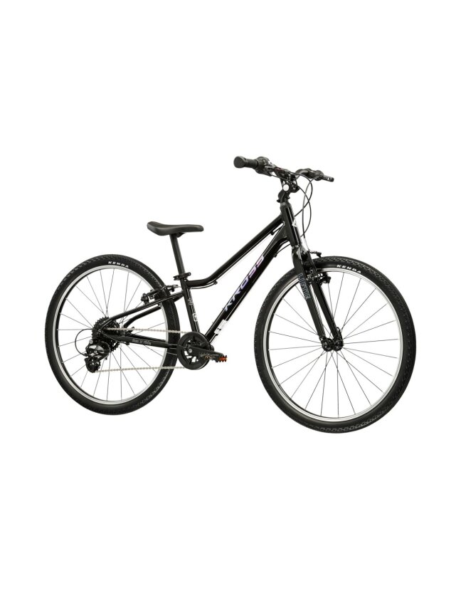 KROSS Liftie 24 / Juoda-sidabrinė blizgi / lengvas vaikiškas dviratis (24") 1
