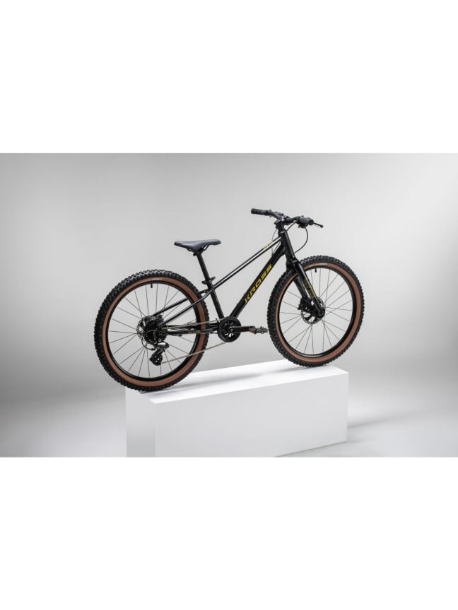 KROSS Liftie 24 X MY26 / Black-Yellow Matt / lengvas vaikiškas dviratis (24") 1