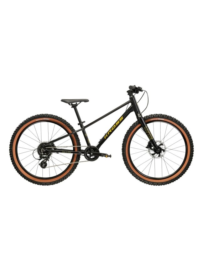 KROSS Liftie 24 X MY26 / Black-Yellow Matt / lengvas vaikiškas dviratis (24") KROSS Liftie 24 X MY26 / Black-Yellow Matt / lengvas vaikiškas dviratis (24")