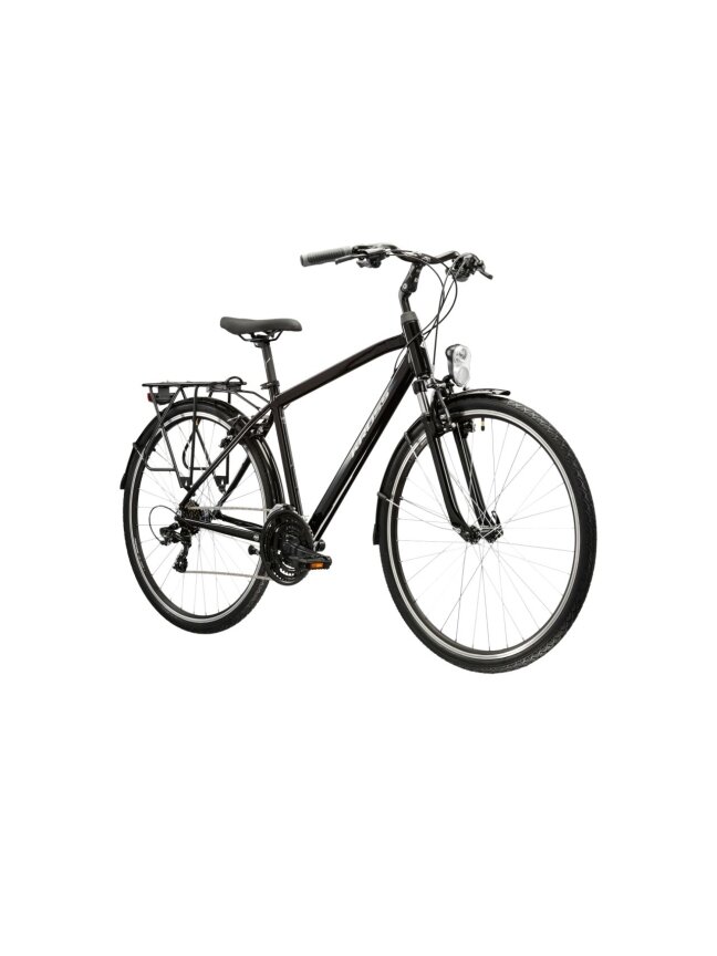 KROSS Trans 1.0 / Black-Grey Gloss / miesto dviratis (28") 1