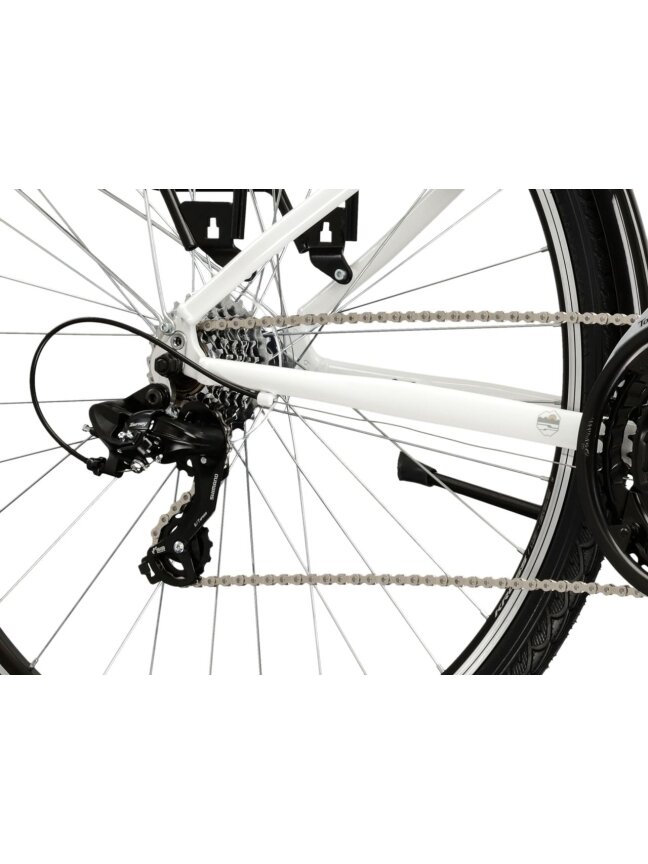 KROSS Trans 1.0 D / White-Grey Gloss / moteriškas miesto dviratis (28") MY26 5