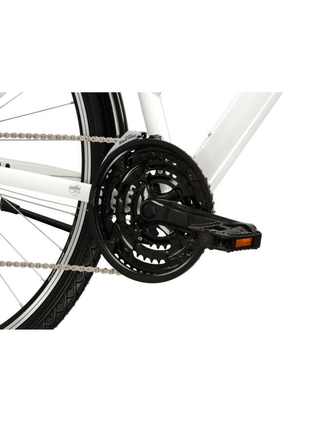KROSS Trans 1.0 D / White-Grey Gloss / moteriškas miesto dviratis (28") MY26 6