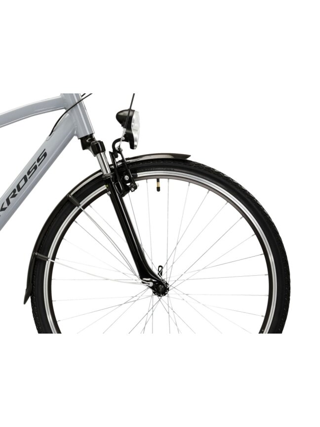 KROSS Trans 1.0 / Grey-Black Gloss / miesto dviratis (28") 3