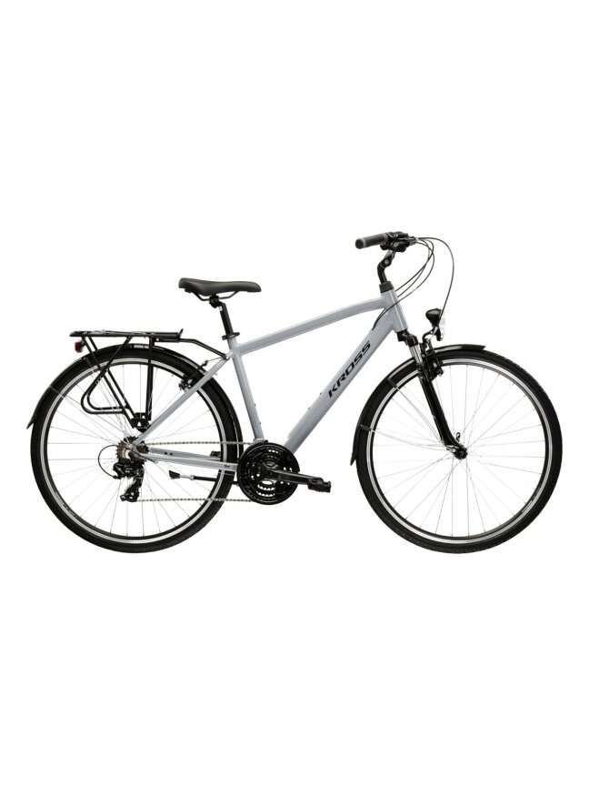 KROSS Trans 1.0 / Grey-Black Gloss / miesto dviratis (28")