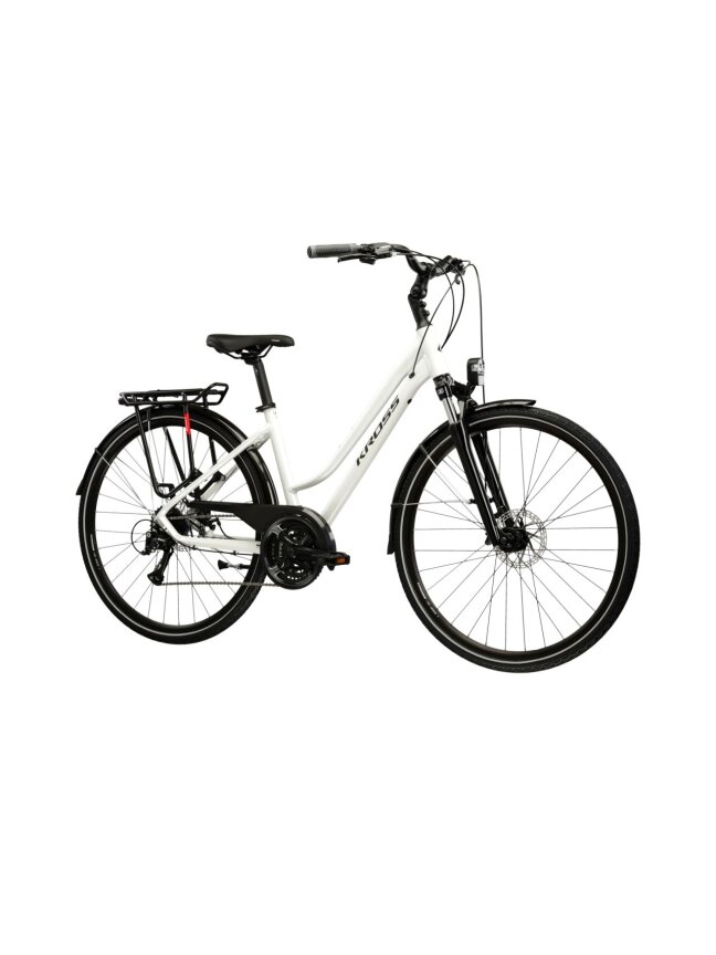 KROSS Trans 3.0 D MY26 / Pearl-Black Glossy / moteriškas miesto dviratis (28") 1