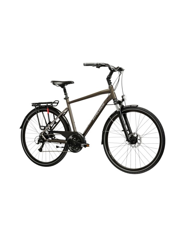 KROSS Trans 4.0 D / Brown-Silver Gloss / miesto dviratis (28") MY25 1