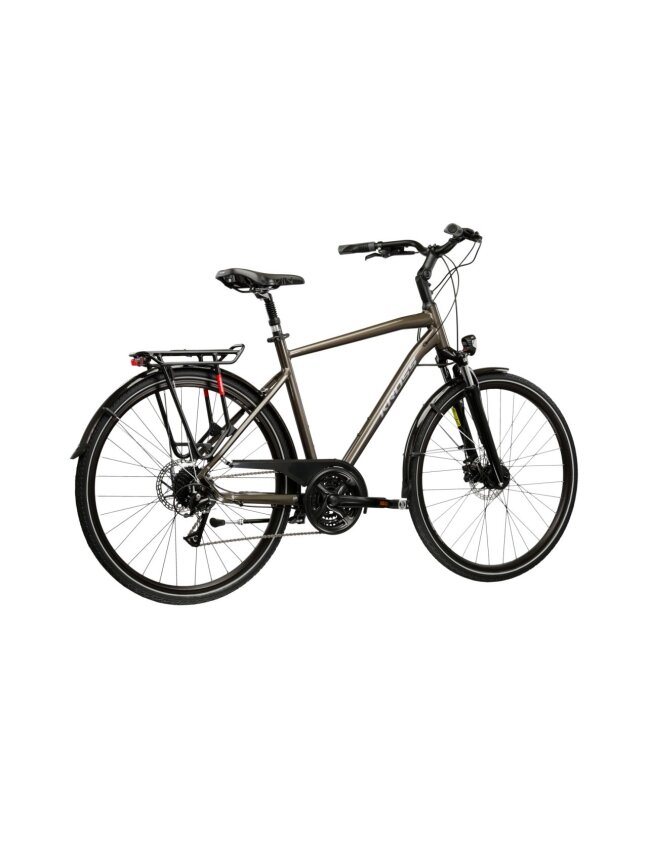 KROSS Trans 4.0 D / Brown-Silver Gloss / miesto dviratis (28") MY25 2
