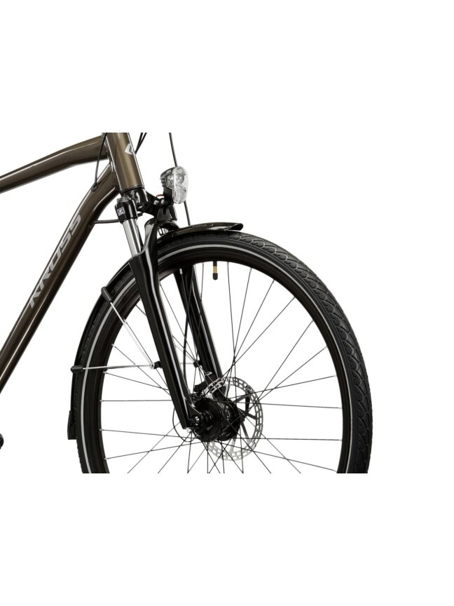 KROSS Trans 4.0 D / Brown-Silver Gloss / miesto dviratis (28") MY25 4