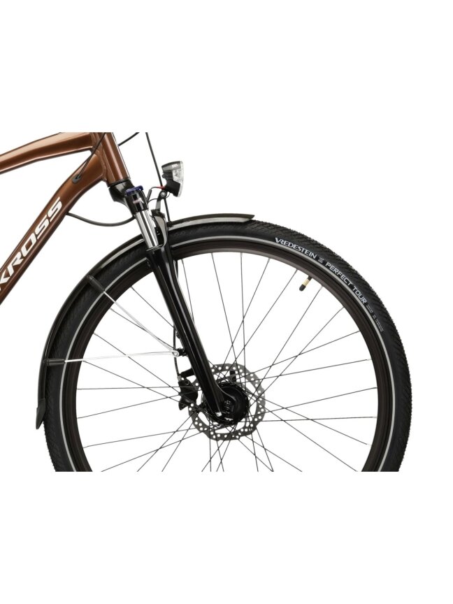 KROSS Trans 5.0 / Brown-Silver Gloss / miesto dviratis (28'') MY25 5