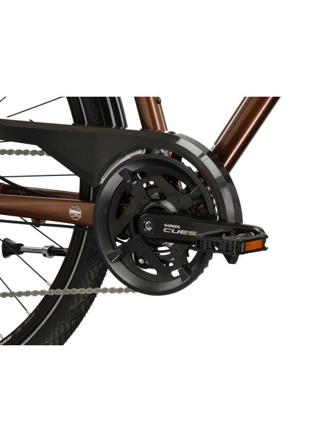 KROSS Trans 5.0 / Brown-Silver Gloss / miesto dviratis (28'') MY25 8