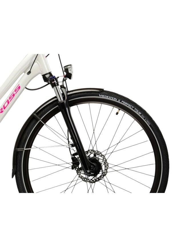 KROSS Trans 5.0 D / Grey-Pink Gloss / moteriškas miesto dviratis (28") MY25 5